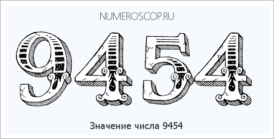 Расшифровка значения числа 9454 по цифрам в нумерологии