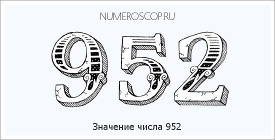 Расшифровка значения числа 952 по цифрам в нумерологии