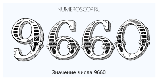 Расшифровка значения числа 9660 по цифрам в нумерологии