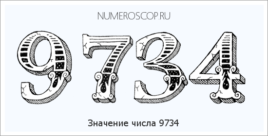 Расшифровка значения числа 9734 по цифрам в нумерологии