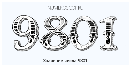 Расшифровка значения числа 9801 по цифрам в нумерологии