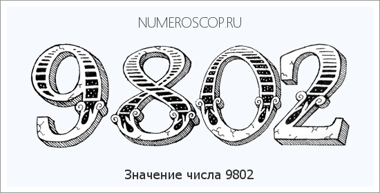 Расшифровка значения числа 9802 по цифрам в нумерологии