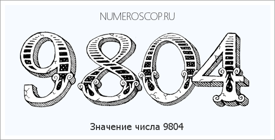 Расшифровка значения числа 9804 по цифрам в нумерологии