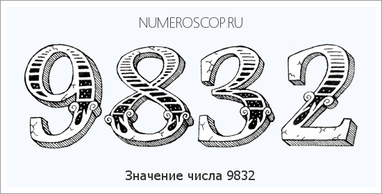 Расшифровка значения числа 9832 по цифрам в нумерологии