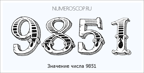 Расшифровка значения числа 9851 по цифрам в нумерологии