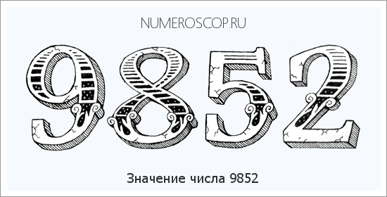 Расшифровка значения числа 9852 по цифрам в нумерологии
