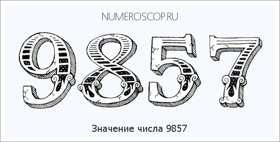 Расшифровка значения числа 9857 по цифрам в нумерологии