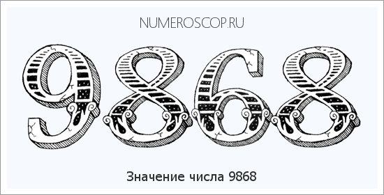Расшифровка значения числа 9868 по цифрам в нумерологии