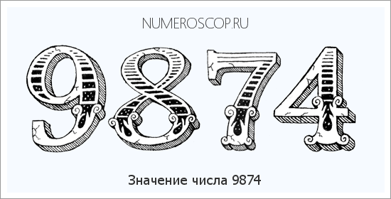 Расшифровка значения числа 9874 по цифрам в нумерологии