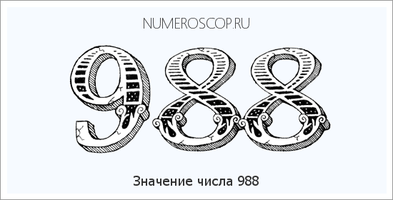 Расшифровка значения числа 988 по цифрам в нумерологии