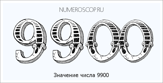 Расшифровка значения числа 9900 по цифрам в нумерологии