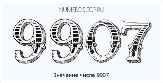 Расшифровка значения числа 9907 по цифрам в нумерологии