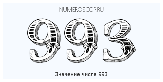 Расшифровка значения числа 993 по цифрам в нумерологии