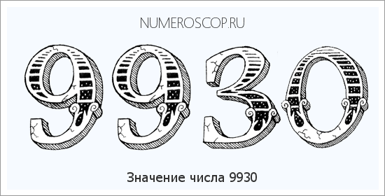 Расшифровка значения числа 9930 по цифрам в нумерологии