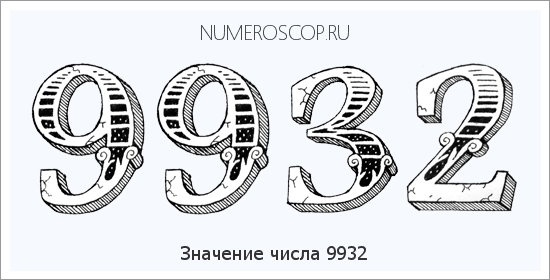 Расшифровка значения числа 9932 по цифрам в нумерологии