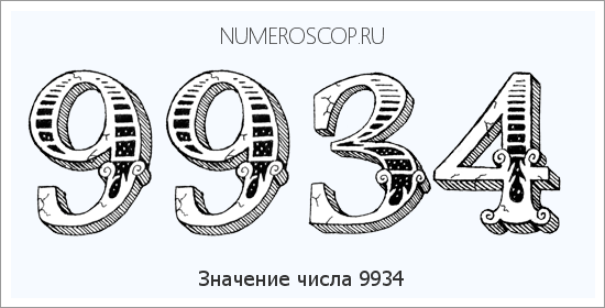 Расшифровка значения числа 9934 по цифрам в нумерологии