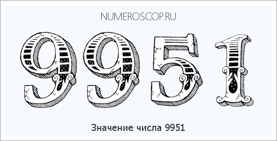 Расшифровка значения числа 9951 по цифрам в нумерологии