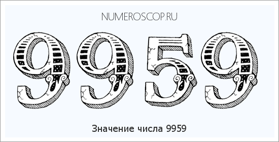 Расшифровка значения числа 9959 по цифрам в нумерологии