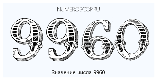 Расшифровка значения числа 9960 по цифрам в нумерологии