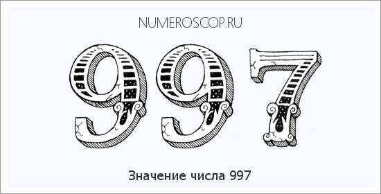 Расшифровка значения числа 997 по цифрам в нумерологии