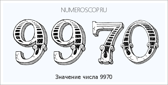 Расшифровка значения числа 9970 по цифрам в нумерологии