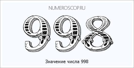 Расшифровка значения числа 998 по цифрам в нумерологии