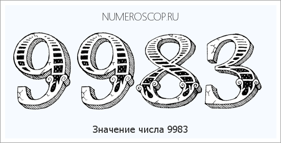 Расшифровка значения числа 9983 по цифрам в нумерологии