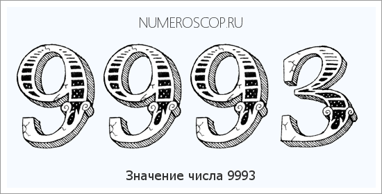 Расшифровка значения числа 9993 по цифрам в нумерологии