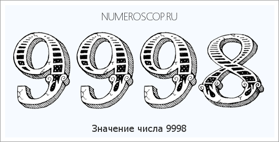 Расшифровка значения числа 9998 по цифрам в нумерологии